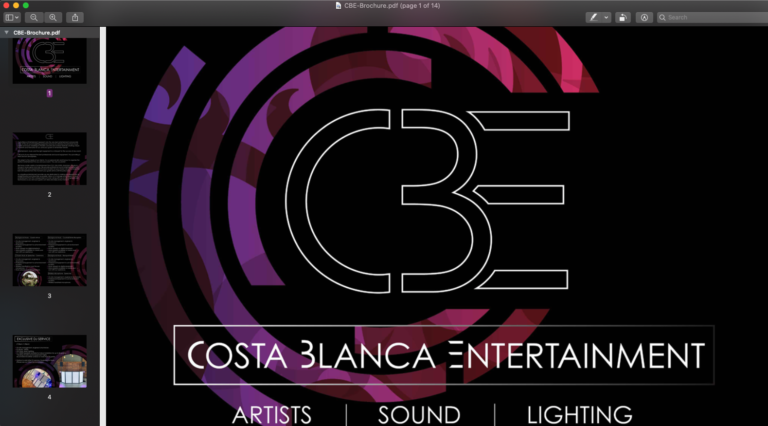 Brochure-Costa Blanca Entertainment